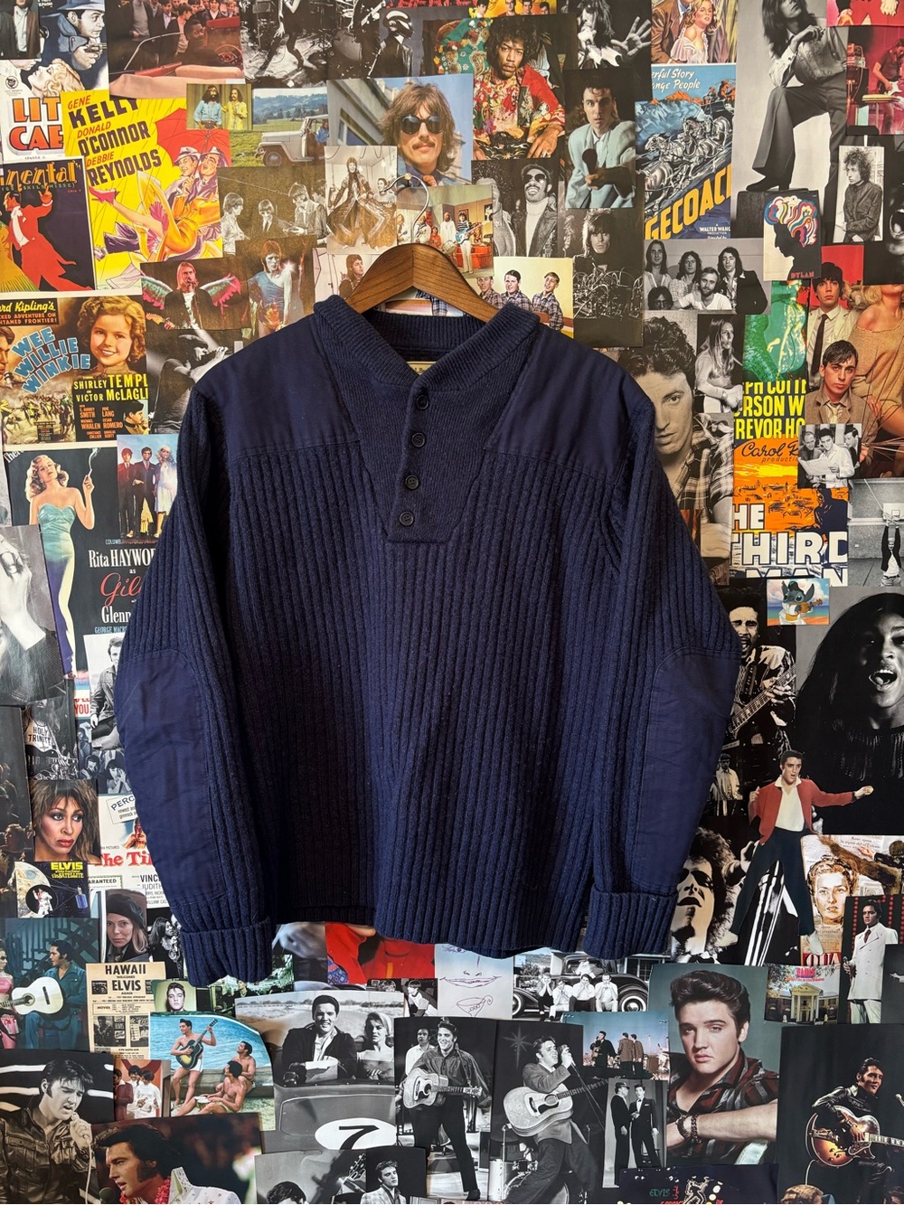 L.L. Bean Men's Navy Blue Crewneck Sweater